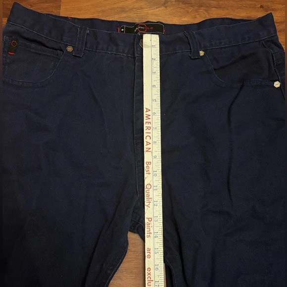 Southpole Y2K Relaxed Fit Dark Navy Jeans Straight Leg Baggy Skater Size 42x32 - Picture 8 of 12